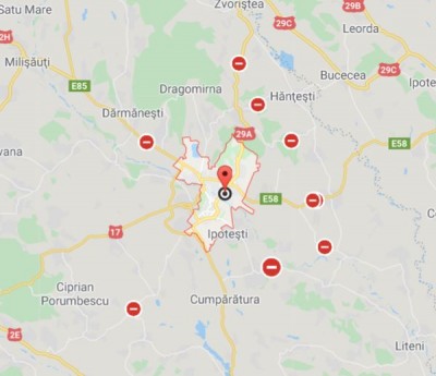 Gesperrte Strassen nach Suceava