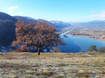 Die Aussicht über das Tal der Bistriz