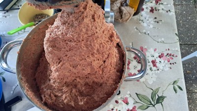 Die fertig geknetete Fleischmasse